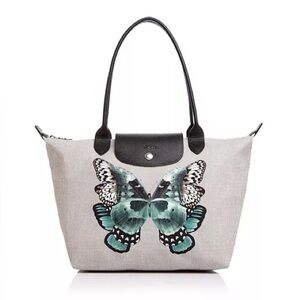 Longchamp Tote with Butterfly Rare Limited Edition